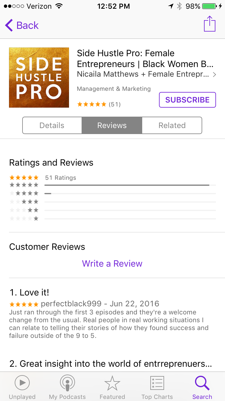 How To Leave An iTunes Podcast Review Step 4